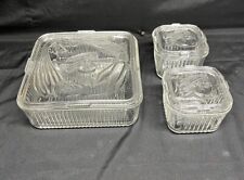 (3) Caixas de geladeira vintage de vidro transparente federal com tampas VEJA FOTOS  comprar usado  Enviando para Brazil