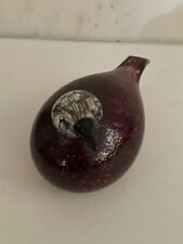Iittala Oiva Toikka Nuutajarvi Rosy Finch Glass Bird Signed RARE for sale  Shipping to South Africa