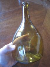 Garrafa decantadora de vidro soprado âmbar amarelo antiga vintage 9" de altura comprar usado  Enviando para Brazil