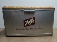 Refrigerador de cerveja acolchoado Schlitz Cronstroms metal a cerveja que tornou Milwaukee famosa comprar usado  Enviando para Brazil