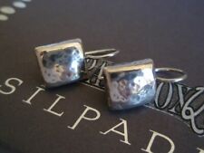 SILPADA RARE RETIRED Sterling Silver 925 Square Hammered Earrings W1970, Israel for sale  Shipping to Canada