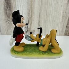 Usado, Boneco de cerâmica Walt Disney Mickey Mouse e Pluto - 7"x 5" - Osso de prato de água comprar usado  Enviando para Brazil