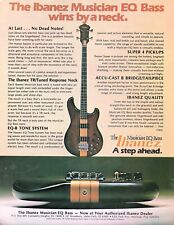 vtg 70s IBANEZ MUSICIAN EQ BASS MAGAZINE PRINT AD Guitar 1970s 1978 Pinup Page for sale  Shipping to Canada
