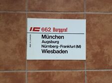 Zuglaufschild 662 burggraf gebraucht kaufen  Schönberg