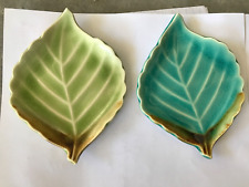 shaped ceramic plates leaf for sale  Hoschton