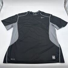 Camisa para hombre Nike Pro Combat XL negra manga corta ajustada compresión ajuste gimnasio segunda mano  Embacar hacia Mexico
