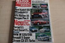 4) Auto Motor Sport 20/1984 - Renault R 5 GTS mit 72P - Opel Kadett GSi mit 115 comprar usado  Enviando para Brazil