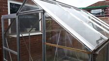 Halls popular greenhouse 6x8 in silver with toughened glass for sale  ROCHDALE