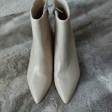 Cream ankle boots for sale  LEICESTER