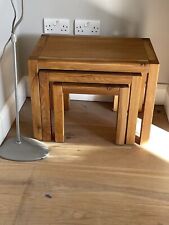 oak nest of tables for sale  EPPING