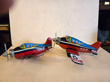 Pair of Vintage Tin Toy Airplanes for parts or repair for sale  Shipping to South Africa