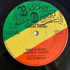 JAH SCREECHY Walk & Skank 12"" on Blacker Dread 1984 Reino Unido dub dancehall comprar usado  Enviando para Brazil