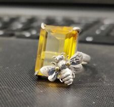 Anillo de citrino abeja plata esterlina 925 hecho a mano joyería anillo para mujer todas las tallas HM211 segunda mano  Embacar hacia Argentina