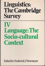 Linguistics: The Cambridge Survey: Language - the Socio-cultural Context Vol 4 segunda mano  Embacar hacia Mexico