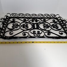 Usado, Bandeja decorativa com cabo de ferro forjado display padrão rolado preto/cama 27"x15" comprar usado  Enviando para Brazil
