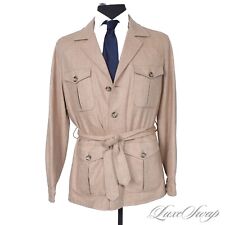Used, LNWOT Suitsupply Marling & Evans Camel Herringbone Sahara Belted Safari Coat 52 for sale  Shipping to South Africa
