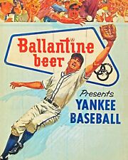 Póster de arte de pared de póster de cerveza ballantine de los Yankees 1960 - foto a color 8x10 segunda mano  Embacar hacia Argentina
