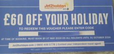 Jet holiday voucher for sale  DOWNPATRICK