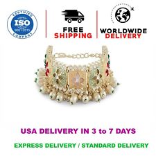 Multi Colour Enamel Kundan & Beads Ethnic Bracelet For Women C6250 for sale  Shipping to South Africa