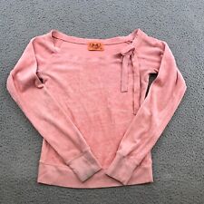 Suéter feminino Juicy Couture pequeno de veludo rosa gola redonda Y2K 44054 comprar usado  Enviando para Brazil