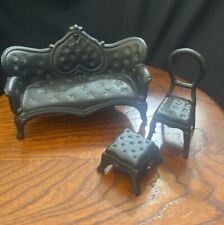 Used, Miniature Dollhouse Cast Iron Victorian Couch Set for sale  Shipping to South Africa