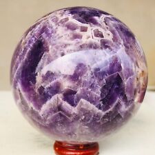 776g Fantasía Natural Amatista Cuarzo Cristal Esfera Mineral Curación K872 segunda mano  Embacar hacia Mexico