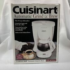 Used, Cuisinart DGB-300 White Programmable Automatic Grind & Brew 10-Cup Coffeemaker for sale  Shipping to South Africa