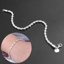 Usado, Berloque feminino simples corda torcida pulseiras de aço inoxidável pulseira elo comprar usado  Enviando para Brazil