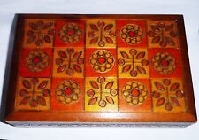 Usado, Designs de flores de caixa articulada de madeira esculpida comprar usado  Enviando para Brazil