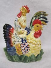 Fitz And Floyd - Ricamo - ROOSTER - Napkin Holder for sale  Pomona