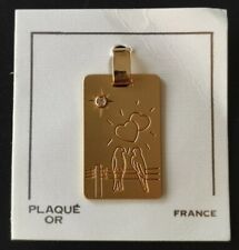Pendentif plaque gold d'occasion  Bordeaux-
