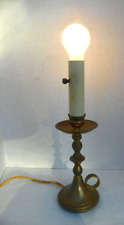 Lámpara de mesa estilo latón sólido colonial pesado vintage mango de bucle, usado segunda mano  Embacar hacia Argentina