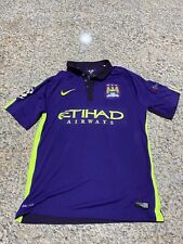 Terceira camisa de futebol Manchester City 2014/15 Kun Aguero Liga dos Campeões, usado comprar usado  Enviando para Brazil