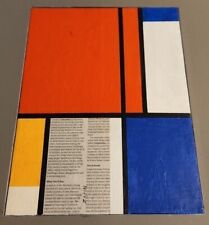 SEYMOUR ZAYON Original Painting SIGNED Listed Artist RARE Abstract Mondrian MCM for sale  Shipping to South Africa
