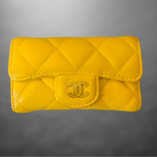 Estojo chave Chanel Matelasse 6 fileiras amarelo CoCo Mark couro de cordeiro autêntico, usado comprar usado  Enviando para Brazil