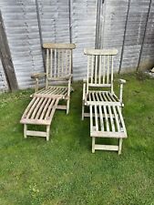 Pair solid teak for sale  ALCESTER