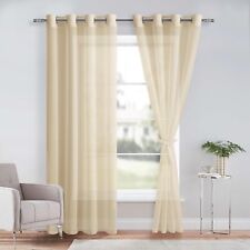 Beige sheer curtains for sale  GRAVESEND