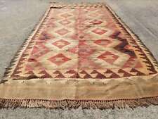 Distressed Fine Vintage Traditional Hand Made Oriental Wool Kilim 5.10x3.3ft for sale  Shipping to South Africa