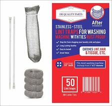 50 Lot Washing Machine Lint Traps Snare Filter Screen Stainless Steel Mesh Ties for sale  Shipping to South Africa