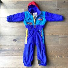 Used, Vintage Obermeyer Stealth One Piece Ski Suit - Kids Preschool - Blue + Patches for sale  Shipping to South Africa