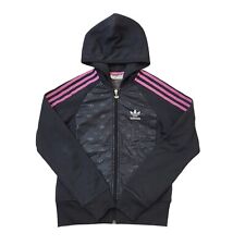 Adidas black zipped for sale  LEICESTER