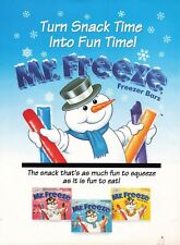 1991 Mr. Freeze Freezer Bars Lanche Boneco de Neve Antigo Anúncio Impressão Página Inteira Anúncio 8x11 comprar usado  Enviando para Brazil