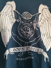 Usado, 🌹Gildan🌹 Camiseta Feminina Preta Motociclista Novidade "Born To Ride" *Nova* Tamanho Pequeno  comprar usado  Enviando para Brazil