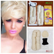 Hair Extension 613Blond Hair with Closure Virgin Peruvian Human Hair Short Weave, used for sale  Shipping to South Africa
