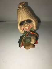 Vintage Henning rzeźbiona drewniana figurka trolla PRZECZYTAJ na sprzedaż  Wysyłka do Poland