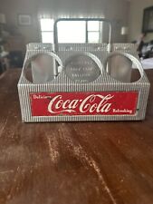 Paquete de 6 portabotellas de metal Coca-Cola vintage de los años 50 soporte de aluminio para carrito de Coca-Cola segunda mano  Embacar hacia Argentina