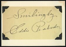 Eddie Peabody d1970 autógrafo autografado corte 3x5 American Banjo Player comprar usado  Enviando para Brazil