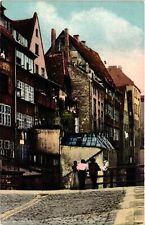 Poland, Wroclaw, Breslau, Die Weissgerber-Ohre, Street Scene, Vintage Postcard na sprzedaż  Wysyłka do Poland