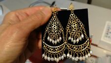 real gold large earrings for sale  DUNBLANE