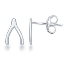 Sterling Silver Small Wishbone Earrings for sale  Shipping to South Africa